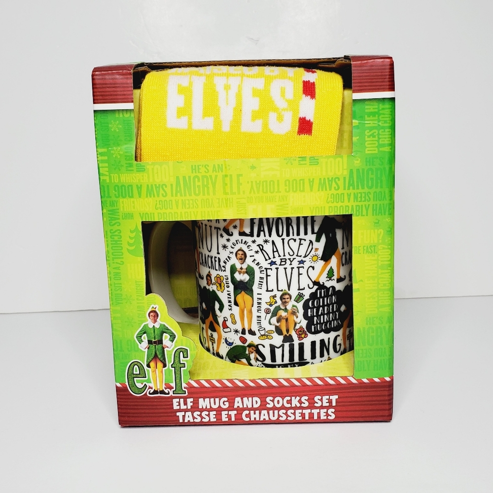 Buddy The Elf Movie Ceramic Mug And Socks Set
